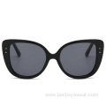 _ New fashion cat's eye large frame sunglasses, European and American fashion women's meter nail sunglasses, cross-border street